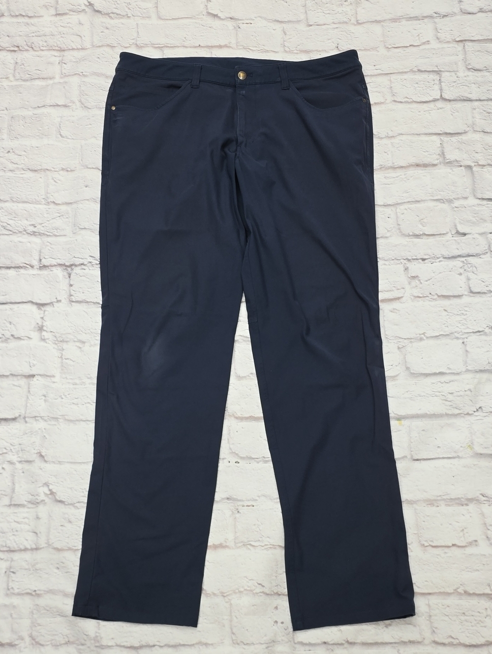 Lululemon ABC Pants Men 36(38x33) Blue Classic Warpstreme Lightweight Athleisure